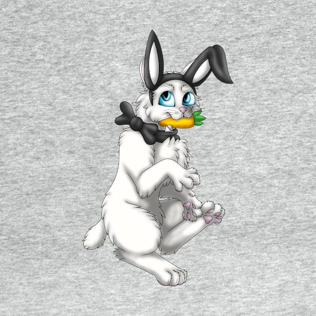 Bobtail BunnyCat: White (Black) by spyroid101